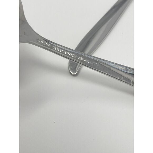 Oneida Community TWIN STAR Stainless Sugar Spoons 6 1/8” Set Of 2 Betty Crocker - Picture 6 of 6